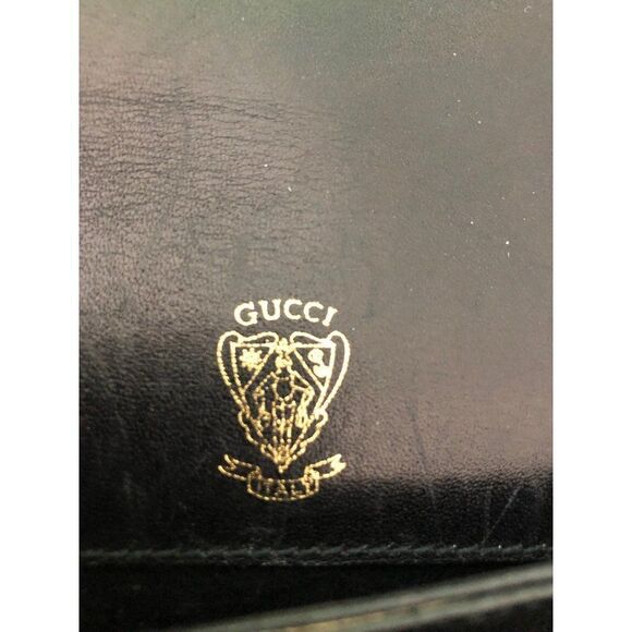 Vintage GUCCI Black Patent Leather Crossbody Shoulder Purse Handbag - Picture 6 of 8